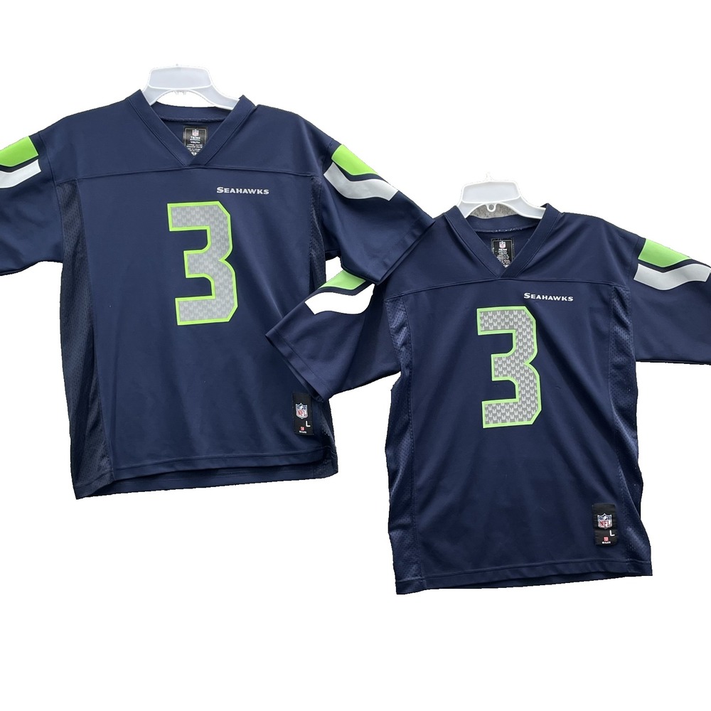 NFL Seattle Seahawks Jersey LOT (2) Youth Large #3 Russell Wilson Sport Football
